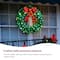 Glitzhome® 3ft. Lighted Christmas 3D Mesh Wreath Outdoor Décor